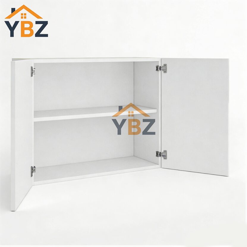 4 Frameless Gloss White Double Door Wall Microwave/Stove Bridge Cabinet12″15″18″24″H