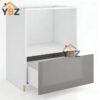 4 Frameless Gloss Gray Microwave Base Cabinet