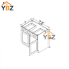 4 Treasure Chest Shaker Vanity Combo Cabinet