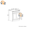 Treasure Chest Shaker Single Vanity Sink Base Cabinet