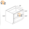 4 Charcoal Black Shaker Base cabinet with 2 Drawers/3 Drawers