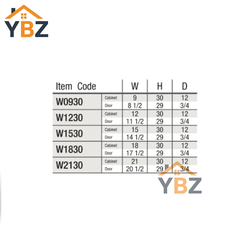 White Shaker 30″ 36″ 42″ H Single Door Wall Cabinet