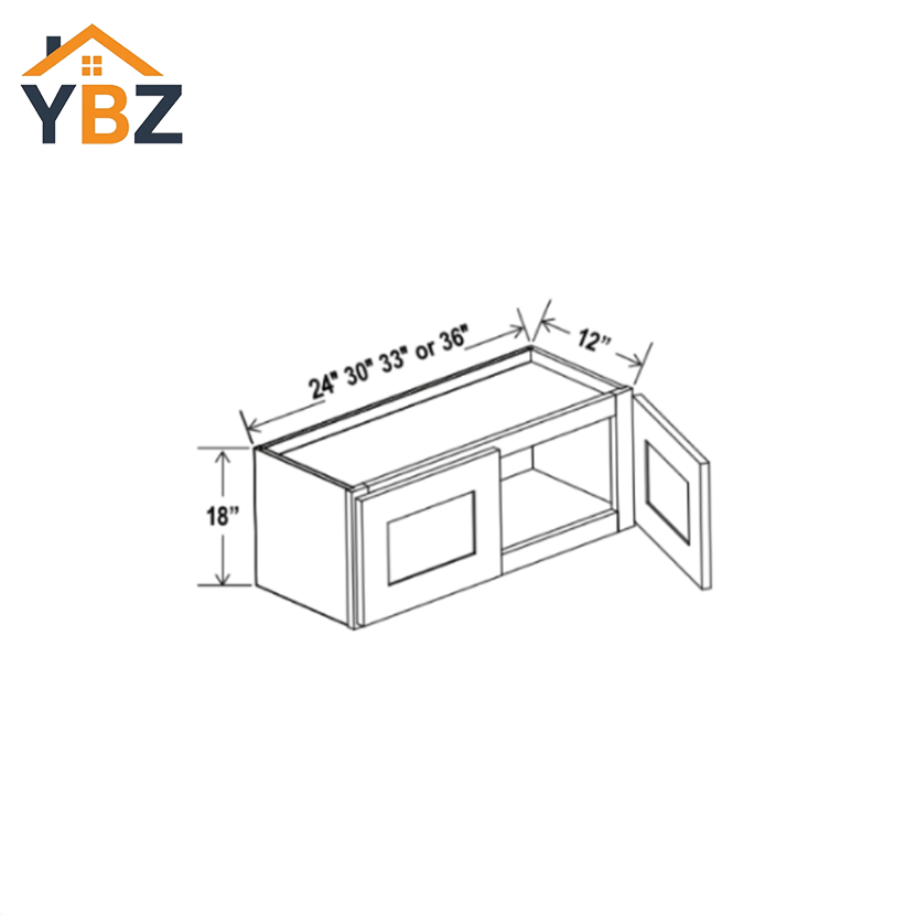 White Shaker12″15″18″24″ H Double Door Wall Cabinet