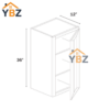 5 Charcoal Black Shaker Double Door Wall Cabinets 30″H,36″H, 42″H,12″D