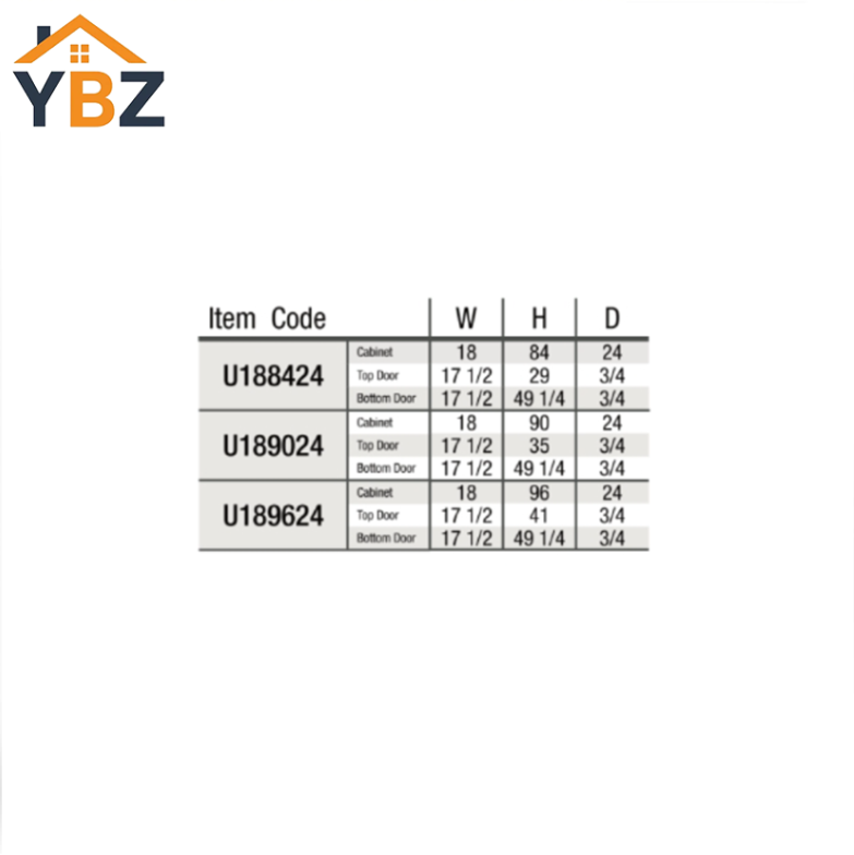 White Shaker18″24″30″W Two Double Door Utility Pantry Cabinet