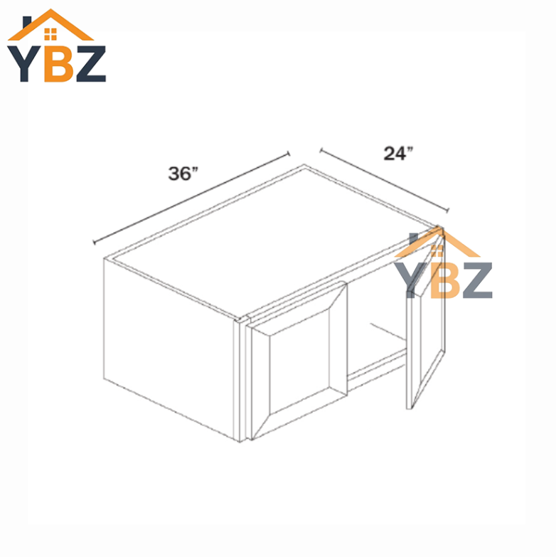 Dorian Gray Shaker Double Door Wall Cabinets 30″H,36″H,42″H,12″D