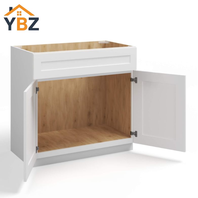 White Shaker Single /Double Vanity Sink Base Cabinet