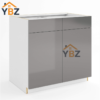 Frameless Gloss Gray Double Door Dummy/Single Dummy Drawer Vanity Sink Base