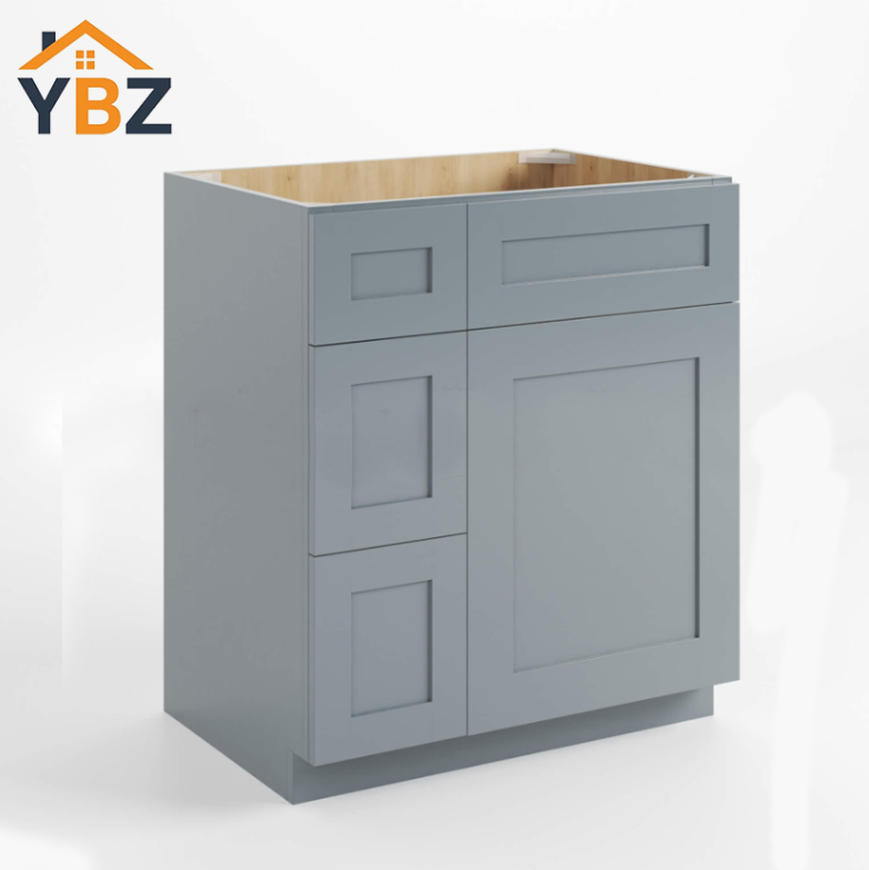 Gray Shaker 30″ 36″ W Vanity Combo with Drawers