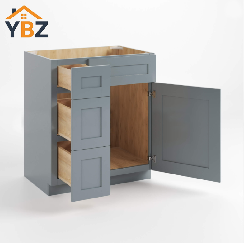 Gray Shaker 30″ 36″ W Vanity Combo with Drawers