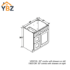 Gray Shaker 30″ 36″ W Vanity Combo with Drawers