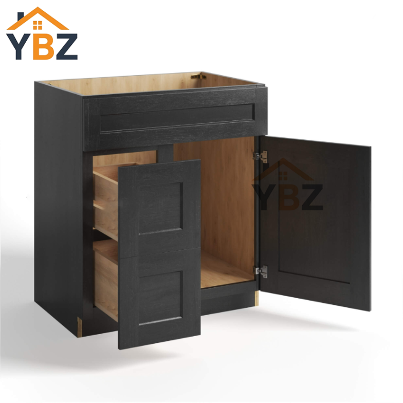 Charcoal Black Shaker Vanity Sink Base Combo 30″W；36″W； 48″W；60″W