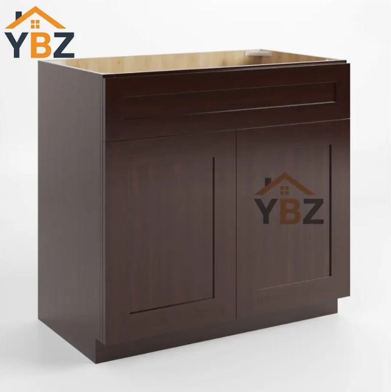 Shaker Espresso Single / Double Vanity Sink Base Cabinet