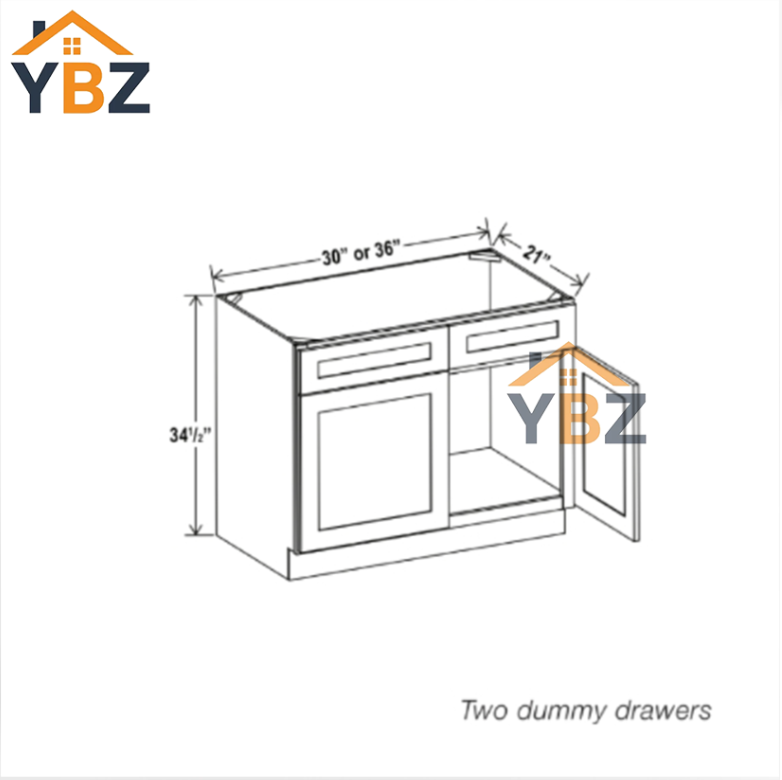 Shaker Espresso Single / Double Vanity Sink Base Cabinet