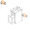 Shaker Espresso Vanity Two/Three Drawer Base Cabinet