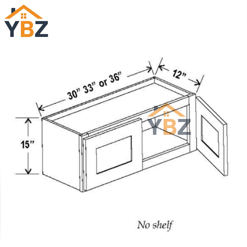 Shaker Espresso12″15″18″ 24″ H Double Door Wall Cabinet