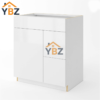 Frameless Gloss White Double Drawer Single Dummy Drawer Vanity Combo Base Cabinet 30″ 36″W
