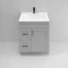 Modern Light Gray Single Sink Vanity Cabinet with Solid Wood Drawer Boxes