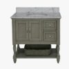 Gray Traditional Bathroom Vanity Cabinet for Guest & Master Bathrooms