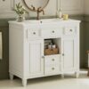 36" Traditional White Single Sink Vanity for Master & Guest Bathrooms