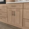 1 Freestanding Wood Grain Shaker Kitchen Base Cabinet, Moisture Resistant Storage Cabinet