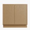 1 Freestanding Wood Grain Slab Kitchen Base Cabinet, Moisture Resistant Plywood Storage Cabinet