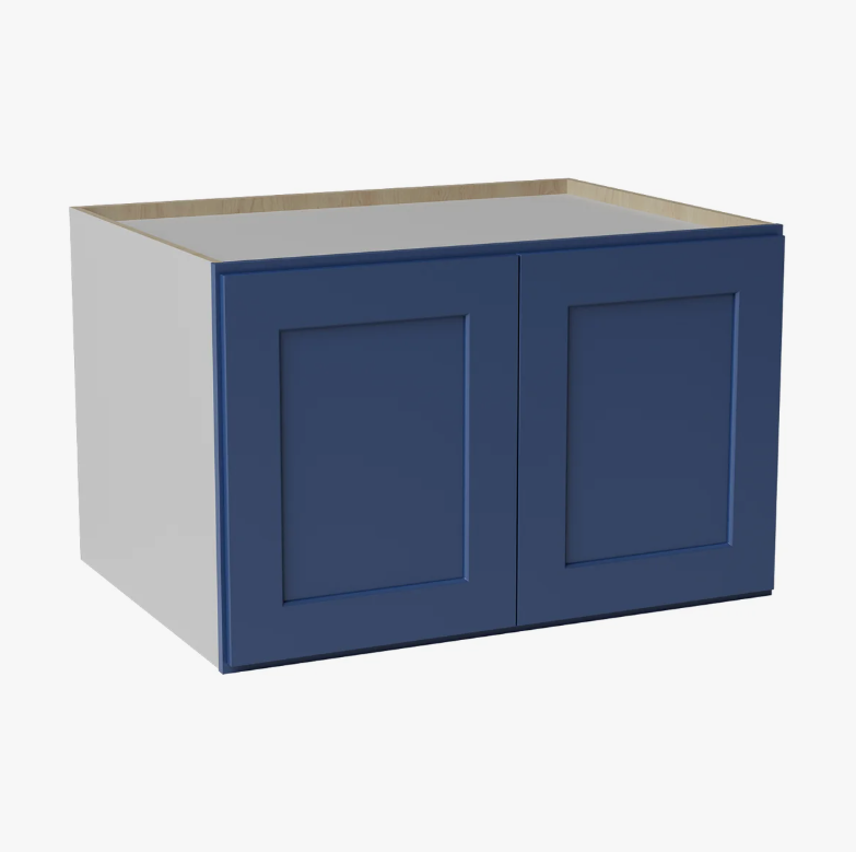 Modern Navy Blue Shaker Wall Cabinet for Kitchen Remodel & Custom Cabinetry Matching