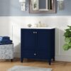1 Farmhouse Navy Single Sink Vanity Cabinet with Storage Drawer & Soft Close Doors