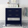 1 Navy Modern Single Sink Bathroom Vanity Cabinet