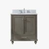 Transitional Single Sink Grey Shaker Freestanding Vanity Cabinet