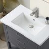 10 Minimalist Dark Grey All-in-One Bathroom Vanity Cabinet with Open Storage