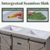 10 Rustic Grey Wood Double Vanity Cabinet with Storage Drawers