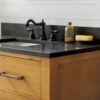 Rustic Pine Freestanding Single Sink Vanity with Open Storage Shelf