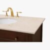 10 42" Classic Espresso Wood Bathroom Vanity with Natural Stone Countertop
