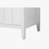10 42 Inch White Shaker Single Sink Bathroom Vanity with Carrara Marble Top & 4 Drawers