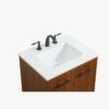 24" Narrow Mid Century Modern Wood Vanity for Powder Room & Guest Bath