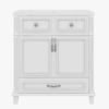 10 30 Inch White Shaker Freestanding Bathroom Vanity with Integrated Ceramic Sink & Large Storage Drawer