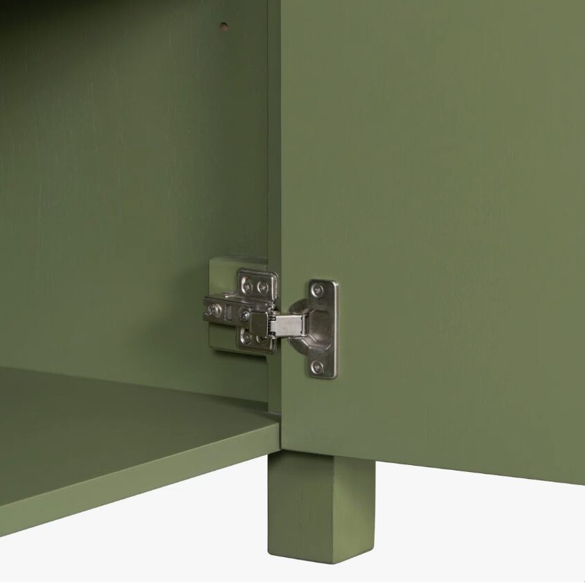 36" Olive Green Farmhouse Bathroom Vanity with White Undermount Sink