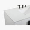 10 Transitional White Vanity Cabinet with Elevated Open Base for Farmhouse & Loft Bathroom Remodel