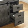 10 Farmhouse Rustic Gray Vanity with Cross Barn Door for Country & Industrial Bathroom Remodel