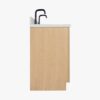 72 Inch Natural Oak Shaker Double Undermount Sink Bathroom Vanity, White Quartz Countertop & Matte Black Hardware