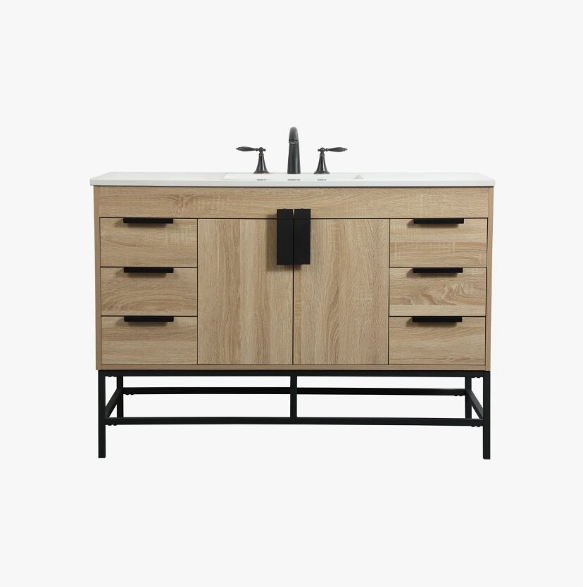 10 Modern Farmhouse Single Sink Wood Bathroom Vanity Cabinet