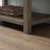 11 Rustic Gray Freestanding Single Sink Vanity with Open Towel Storage Shelf
