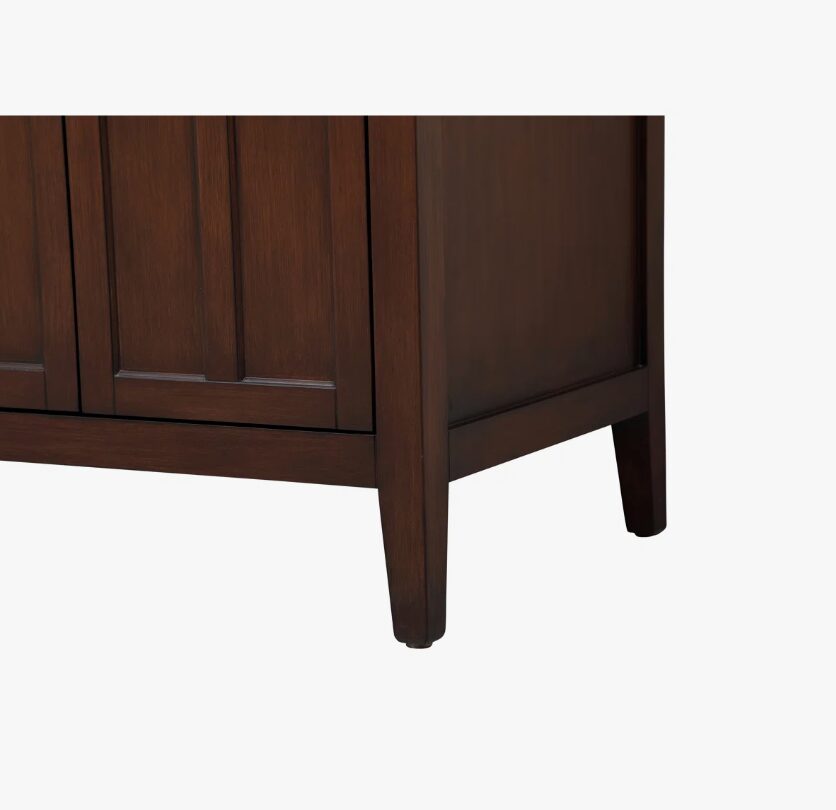 11 42" Classic Espresso Wood Bathroom Vanity with Natural Stone Countertop