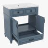11 Modern Navy Blue Bathroom Vanity Cabinet with Soft Close Doors & Multi Drawer Storage