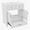 11 30 Inch White Shaker Freestanding Bathroom Vanity with Integrated Ceramic Sink & Large Storage Drawer
