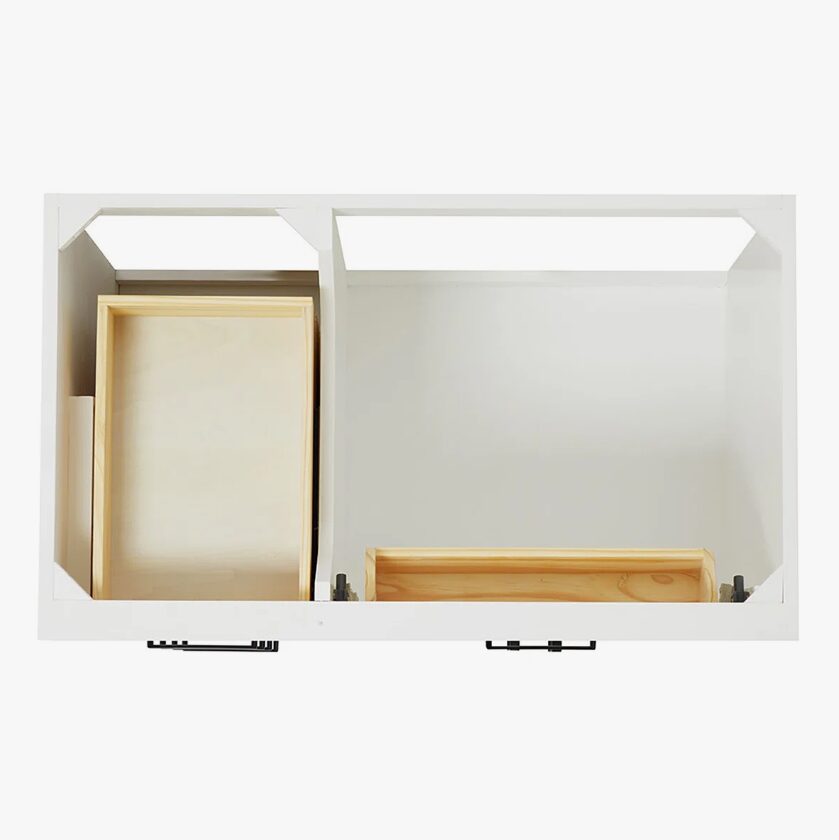 11 36 Inch White Shaker Single Sink Bathroom Vanity White Quartz Top Soft Close Drawers Matte Black Hardware