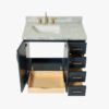 11 Luxury Navy All-in-One Bathroom Vanity with Carrara Marble Countertop