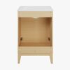 11 Handleless Slat Front Modern Light Wood Single Sink Vanity Cabinet