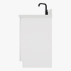 12 36 Inch White Shaker Single Sink Bathroom Vanity White Quartz Top Soft Close Drawers Matte Black Hardware